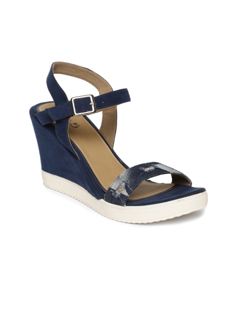 

Inc 5 Women Navy Blue Solid Wedges