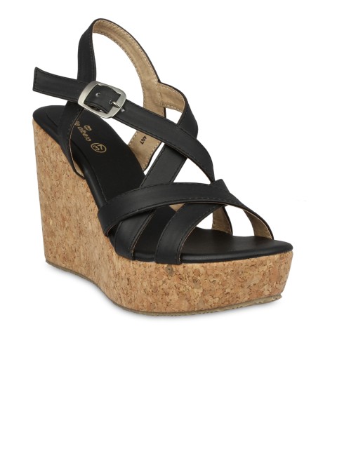 

Pelle Albero Women Black Solid Wedges