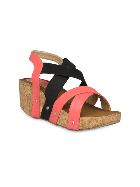 

pelle albero Women Coral Solid Wedges