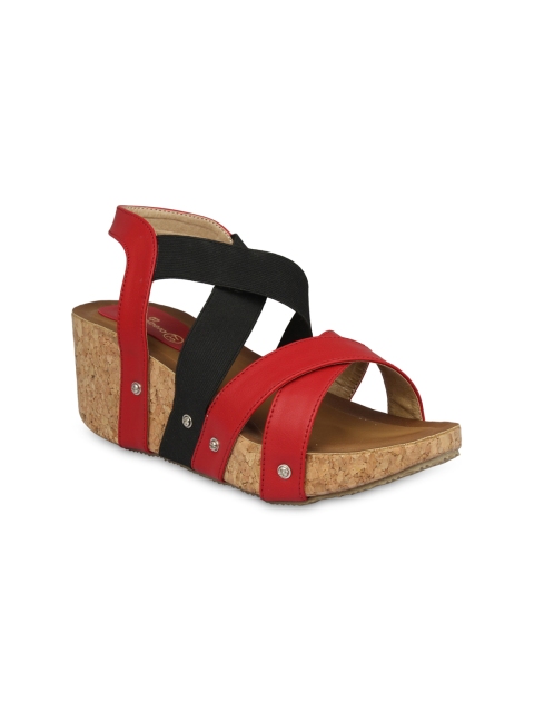 

Pelle Albero Women Red Colourblocked Wedges