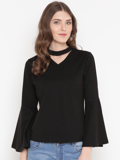 

GRITSTONES Women Black Solid Top