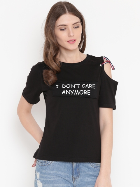 

GRITSTONES Women Black Printed Top