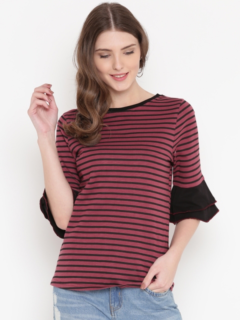 

GRITSTONES Women Maroon Printed Top