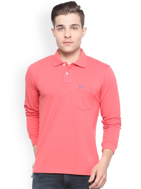 

Allen Solly Men Pink Solid Polo Collar T-shirt