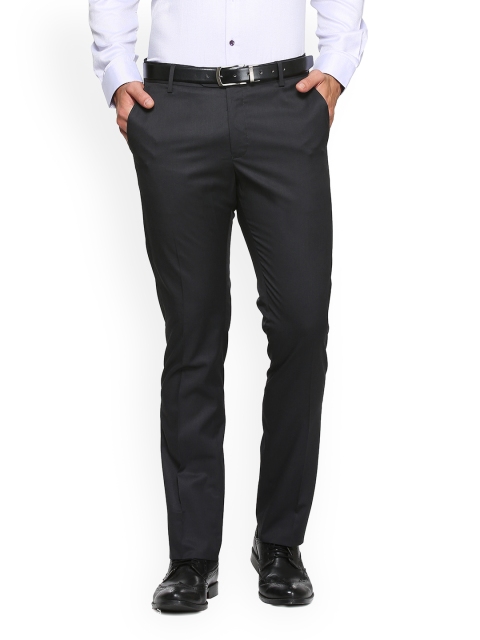 

Allen Solly Men Charcoal Regular Fit Solid Formal Trousers