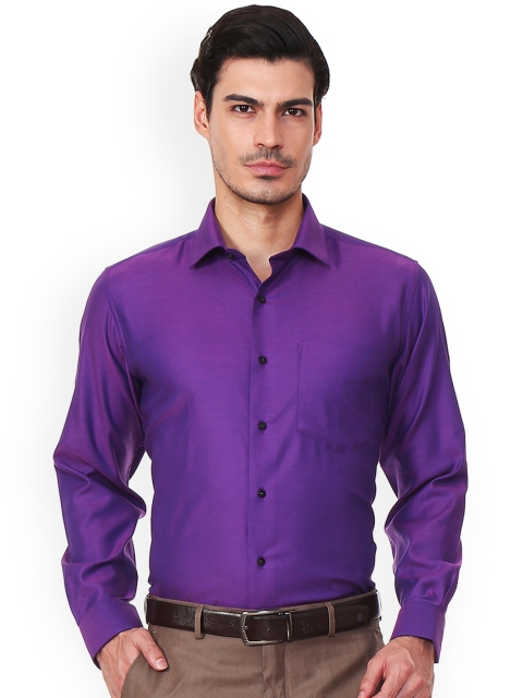 

Van Heusen Men Purple Contemporary Regular Fit Solid Formal Shirt