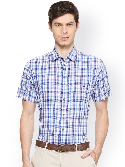 

Van Heusen Sport Men Blue & White Slim Fit Checked Casual Shirt