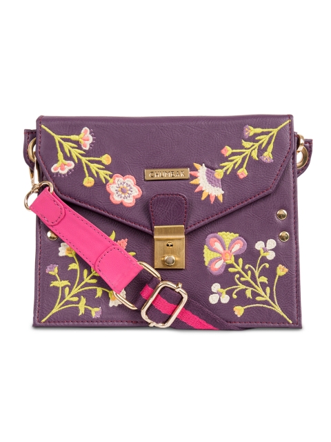 

Chumbak Purple Self Design Sling Bag