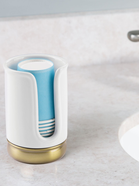 

InterDesign White Disposable Cup Dispenser Organiser