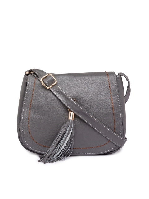 

Satchel Bags Grey Solid Sling Bag