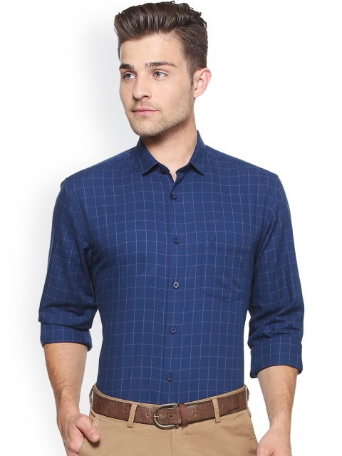 

Allen Solly Men Navy Blue Sport Slim Fit Checked Casual Shirt