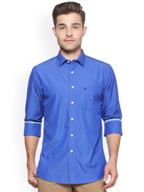 

Allen Solly Men Blue Sport Slim Fit Solid Casual Shirt