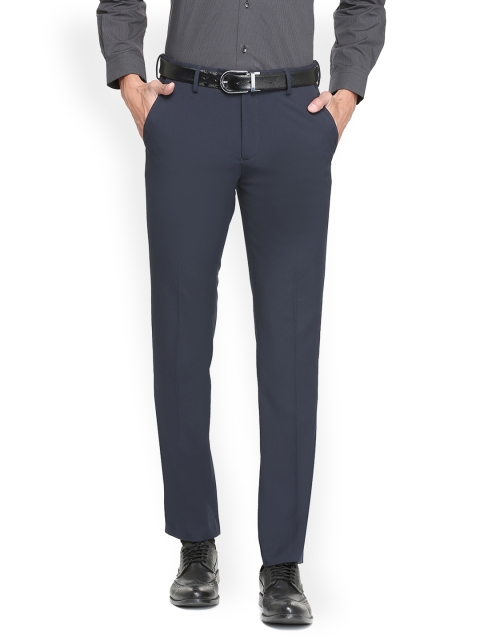 

Van Heusen Men Blue Slim Fit Solid Formal Trousers