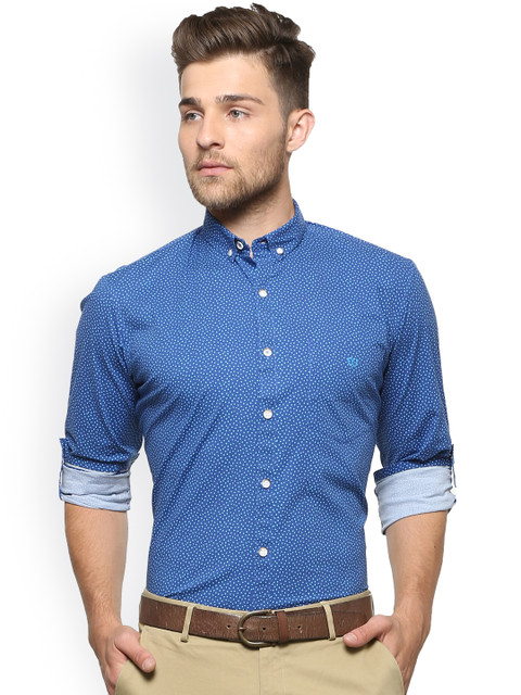 

Van Heusen Sport Men Blue Slim Fit Printed Casual Shirt