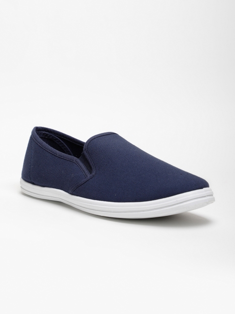 

LOCOMOTIVE Men Navy Blue Slip-On Sneakers