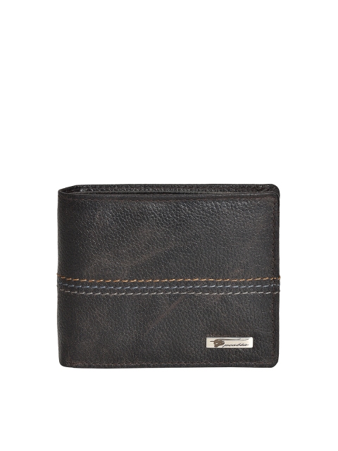 

Peseta Men Brown Textured Two Fold Wallet