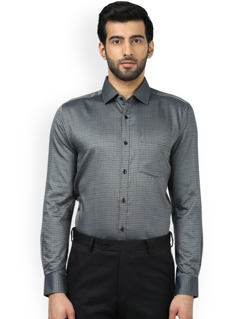 

Park Avenue Men Grey & Black Regular Fit Printed Formal Shirt