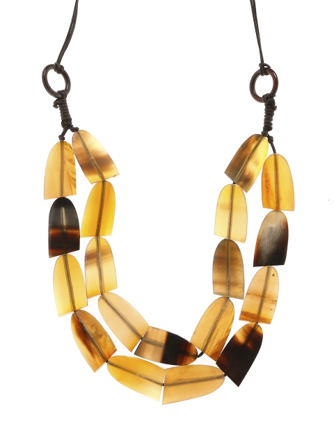 

Bamboo Tree Jewels Women Beige & Yellow Necklace