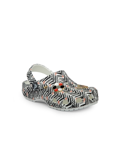 

Crocs Boys White & Black Clogs