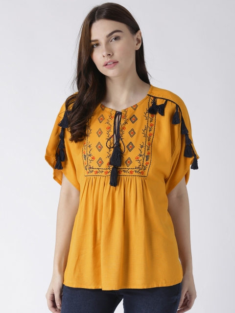 

MsFQ Women Yellow Solid Top