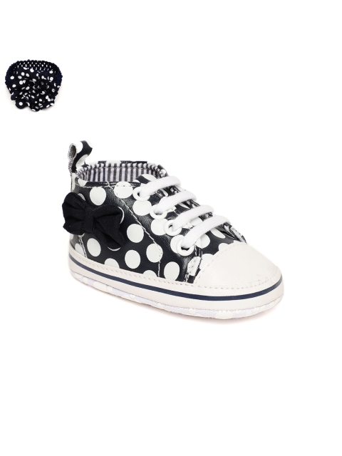 

Kittens Girls Navy Blue Printed Synthetic Leather Mid-Top Sneakers