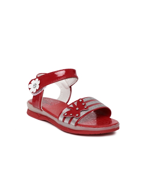 

Kittens Girls Red & Silver-Toned Flats