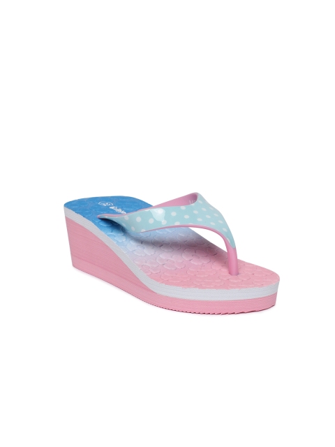 

Kittens Girls Pink & Blue Colourblocked Heeled Flip-Flops