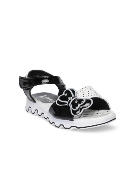 

Kittens Girls Black & White Comfort Sandals