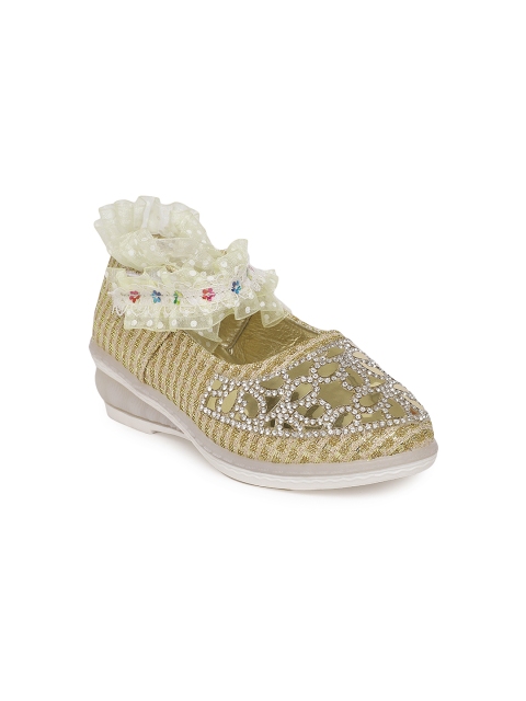 

Kittens Girls Gold-Toned Embellished Mary Janes