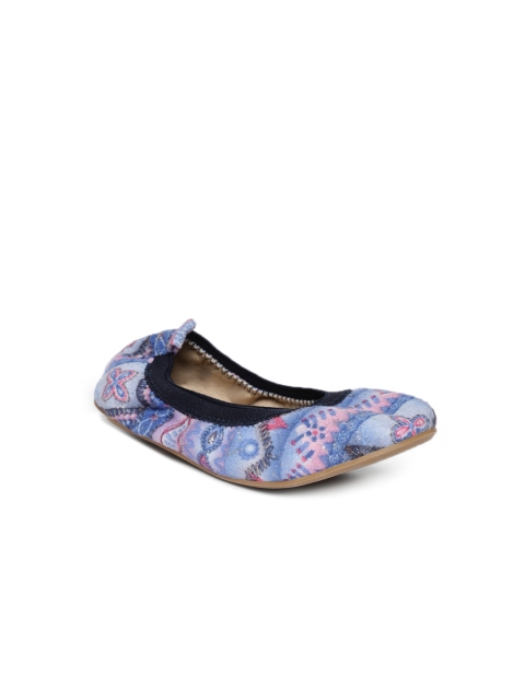 

Kittens Girls Blue Printed Ballerinas