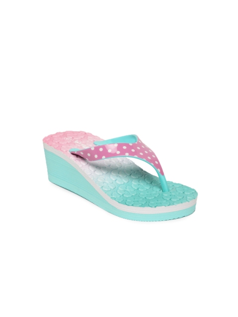 

Kittens Girls Pink & Blue Printed Wedges
