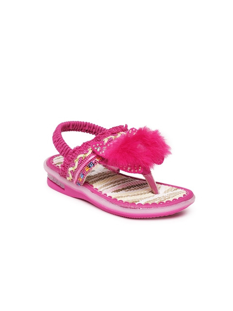 

Kittens Girls Fuchsia Printed Synthetic T-Strap Flats