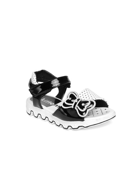 

Kittens Girls Black Printed Synthetic Open Toe Flats