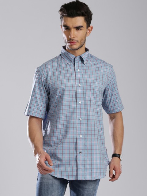 

Nautica Blue Checked Casual Shirt