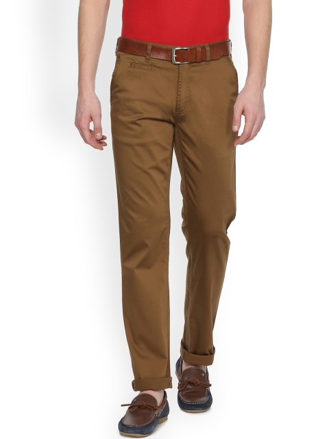 

Peter England Casuals Men Khaki Slim Fit Solid Chinos