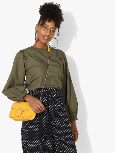 

Levis Women Green Printed Blouson Top