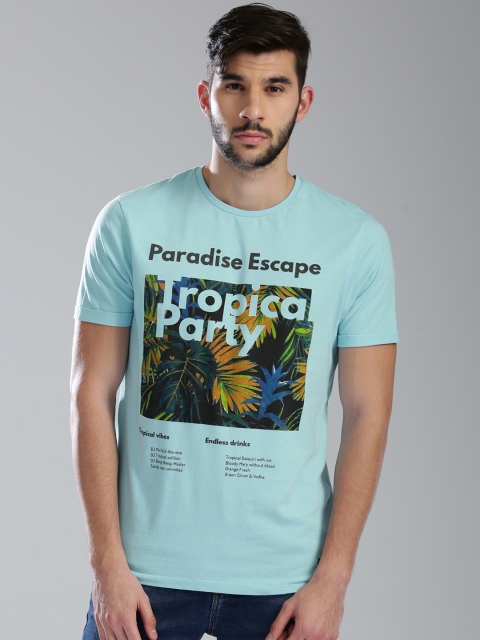 

Bossini Men Blue Printed T-shirt
