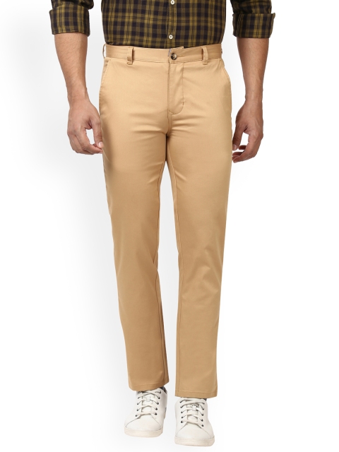 

Parx Men Beige Slim Fit Solid Regular Trousers