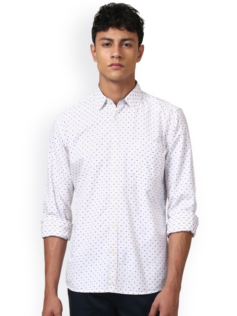 

Parx Men White Slim Fit Self Design Casual Shirt