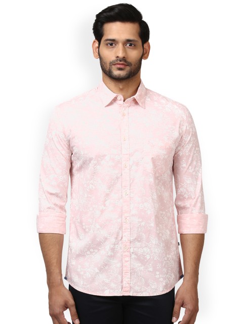 

Parx Men Pink Slim Fit Printed Casual Shirt