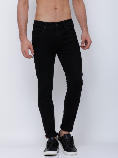 

LOCOMOTIVE Men Black Slim Fit Mid-Rise Clean Look Stretchable Jeans