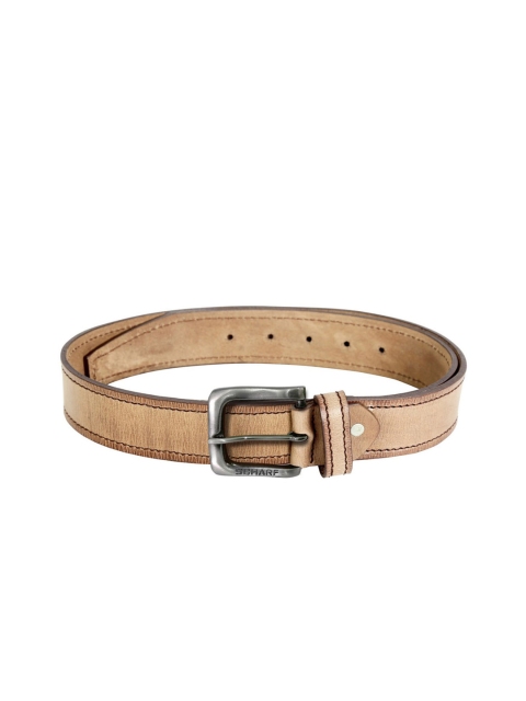 

SCHARF Men Brown Leather Solid Belt
