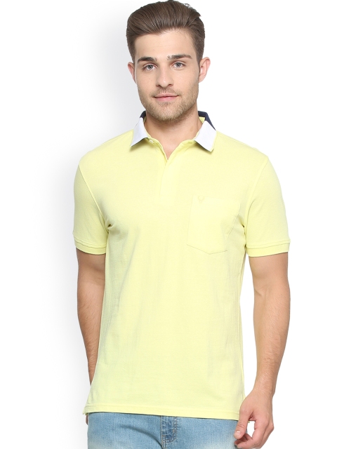 

Allen Solly Men Yellow Solid Polo Collar T-shirt