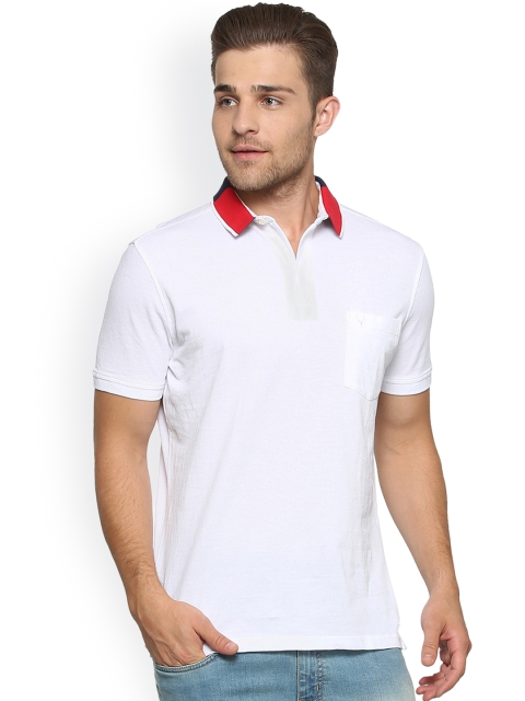 

Allen Solly Men White Solid Polo Collar T-shirt