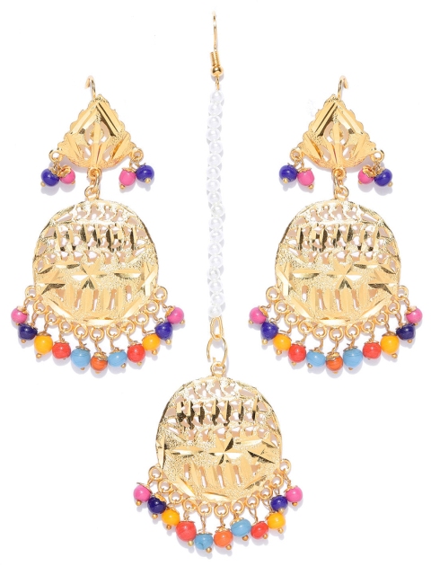 

damani Multicoloured Gold-Plated Beaded Jewellery Set, Multi