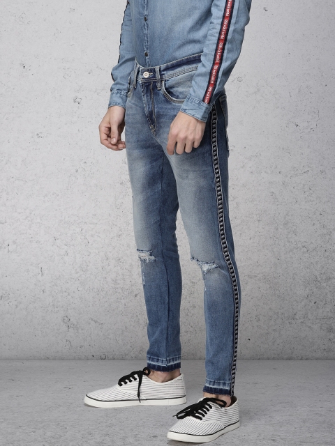 

Ecko Unltd Men Blue Slim Fit Mid-Rise Slash Knee Stretchable Jeans