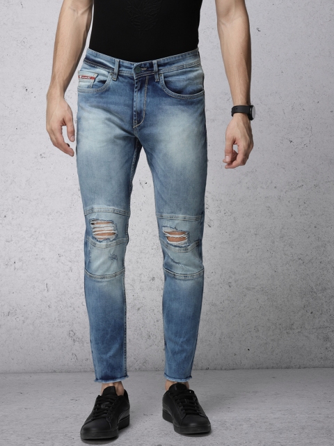 

Ecko Unltd Men Blue Slim Tapered Fit Mid-Rise Mildly Distressed Stretchable Cropped Jeans