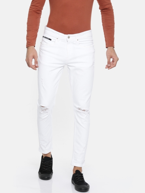 

Ecko Unltd Men White Slim Tapered Fit Mid-Rise Mildly Distressed Stretchable Jeans