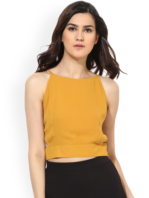 

Magzayra Women Yellow Solid Top
