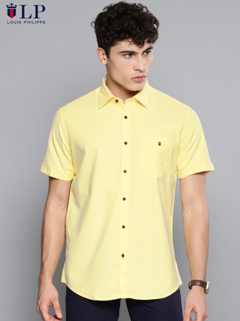 

Louis Philippe Sport Men Yellow Tailored Fit Solid Casual Shirt